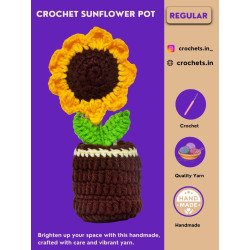 Crochet Sunflower Pot