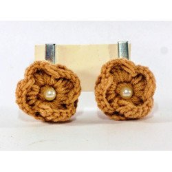 crochet flower hair pins